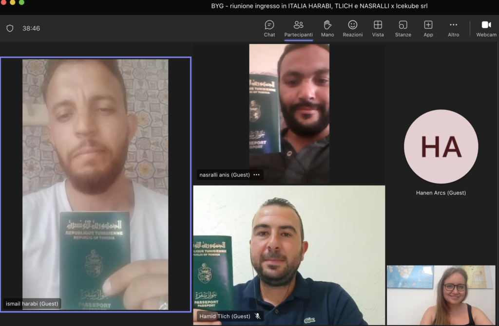 Progetto Before You Go: Ismail, Anis e Abdelhamid, i primi tre beneficiari ad ottenere il visto d'ingresso per motivi lavorativi all'interno del Decreto Flussi 2022 1 Schermata 2023 07 14 alle 16.32.39